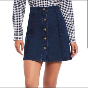 Draper James | Scallop Detail Denim Skirt 14